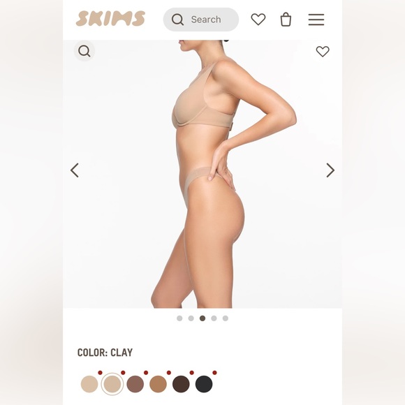 NWT SKIMS FITS EVERYBODY UNLINED APEX PLUNGE BRA CLAY 36DD - Picture 3 of 8